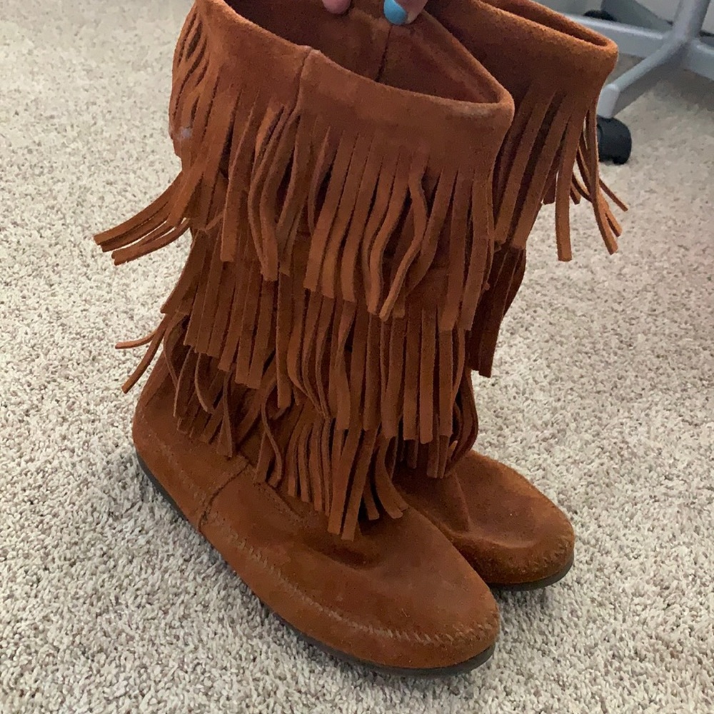 Minnetonka Fringe Boots